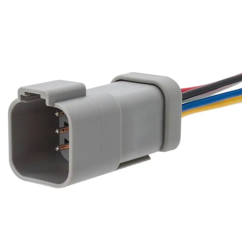 Разъем 6 pin с проводами серии Deutsch DT04-6P для ГАЗ, КАМАЗ, DAF, IVECO, MAN, Scania