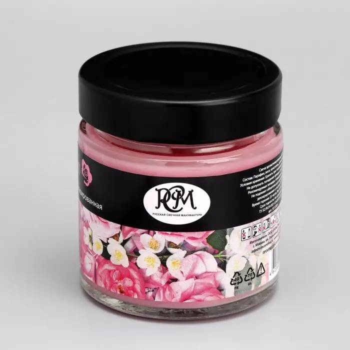 Свеча в банке ароматическая Свеча в банке ароматическая "Роза", 25 ч