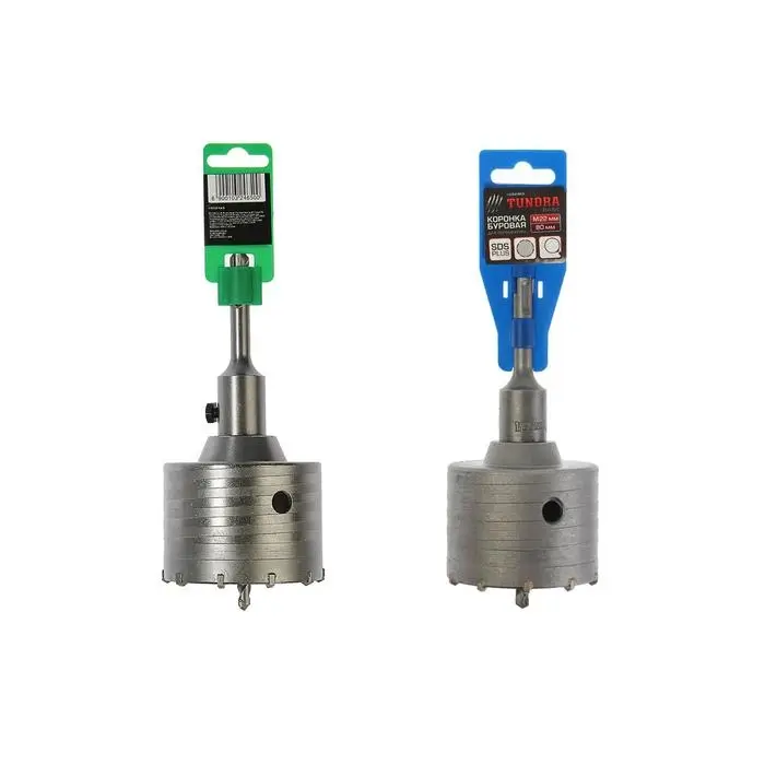 Коронка буровая в сборе ТУНДРА, SDS-plus, М22×80 мм Коронка буровая в сборе ТУНДРА, SDS-plus, М22×80 мм