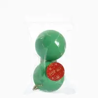 Ёлочные игрушки &laquo;Матовый&raquo;, шары новогодние, пластик, набор d=8 см, 2 шт., зелёный