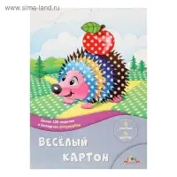 Картон цветной двусторонний А4, 6 листов, 6 цветов "Ромашки", 200 г/м², с рисунком