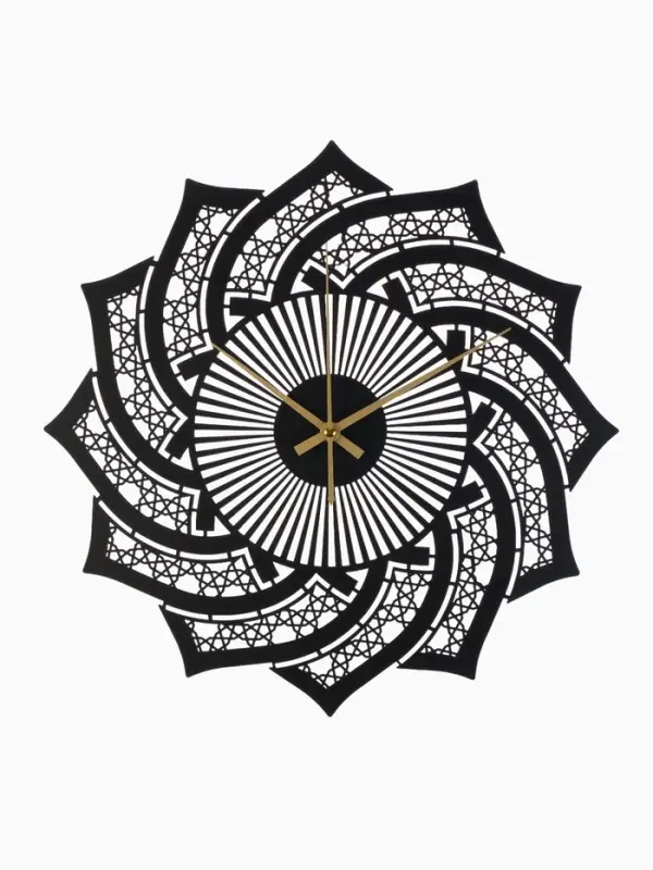 Часы настенные интерьерные &laquo;Вихрь&raquo;, бесшумные, плавный ход, d=40 см, металл, чёрные