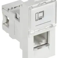 Розетка компьютерная RJ45 UTP категория 5e 1 модуль