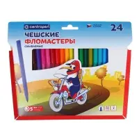 Фломастеры 24 Centropen, 7790 &laquo;Пингвины&raquo; пластиковый конверт, линия 1.0 мм