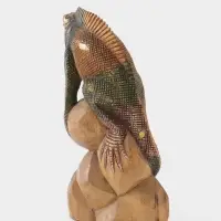 Сувенир &laquo;Ящерица&raquo;, 17&times;9&times;30 см, дерево суар, золотисто-зелёный