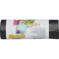 Мешки для мусора ПВД 120л 25мкм 10шт/рул черные 67х100см_СПБ