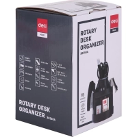 Набор настольный Deli E38250A 15 предметов черный вращающийся