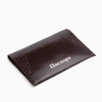 Обложка для паспорта, тиснение золотой фольгой, бордовая