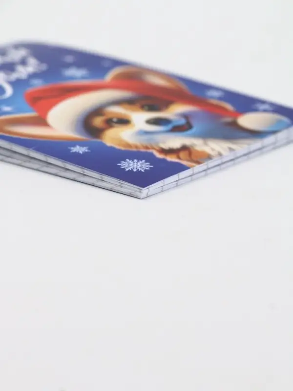 Блокнот А7, 16 л  Блокнот А7, 16 л "Новогодний корги"