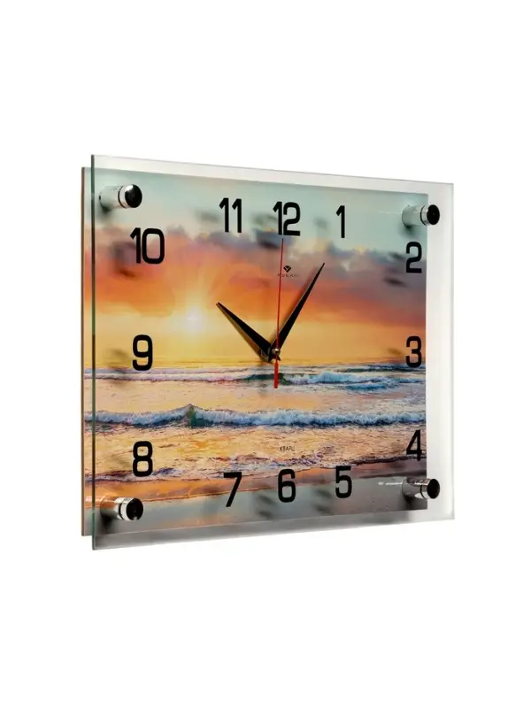 Часы настенные интерьерные &laquo;Морской рассвет&raquo;, бесшумные, плавный ход, 25&times;35 см
