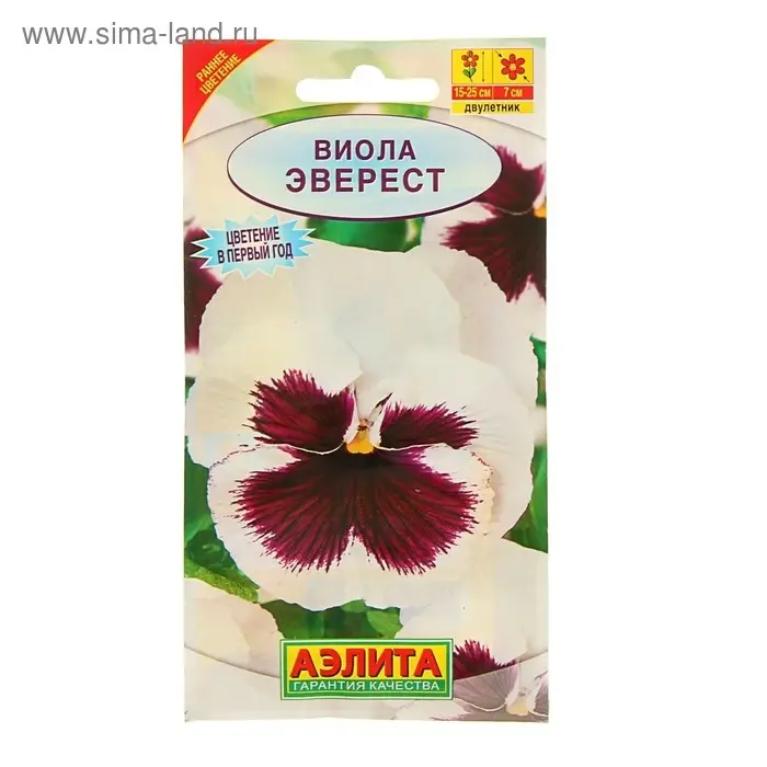 Семена цветов Виола  Семена цветов Виола "Эверест", Дв, 0,1 г