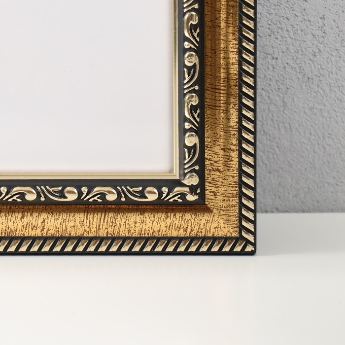 Фоторамка пластик Фоторамка пластик "МИРАМ" 40х40 см золото (пластиковый экран)