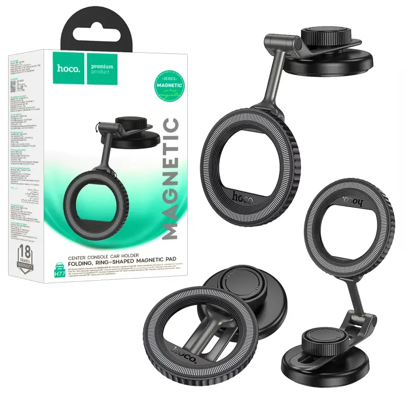 Автодержатель H77 магнитный HOCO черный Автодержатель H77 магнитный HOCO черный