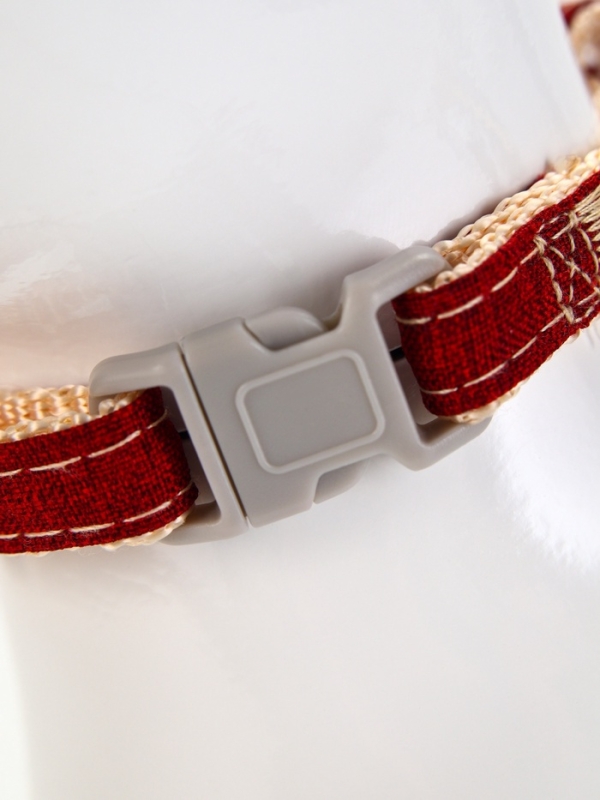 Комплект амуниции "Шахматный джентельмен", поводок 120 х 1 см, красный