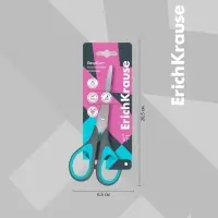 Ножницы ErichKrause EasyCut+, 17 см, для левшей, антискользящие резиновые вставки, европодвес,МИКС