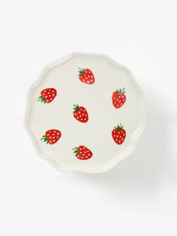 Чайная пара "Клубничка" блюдце 15х1,5 см, кружка 14,5х9х7 см