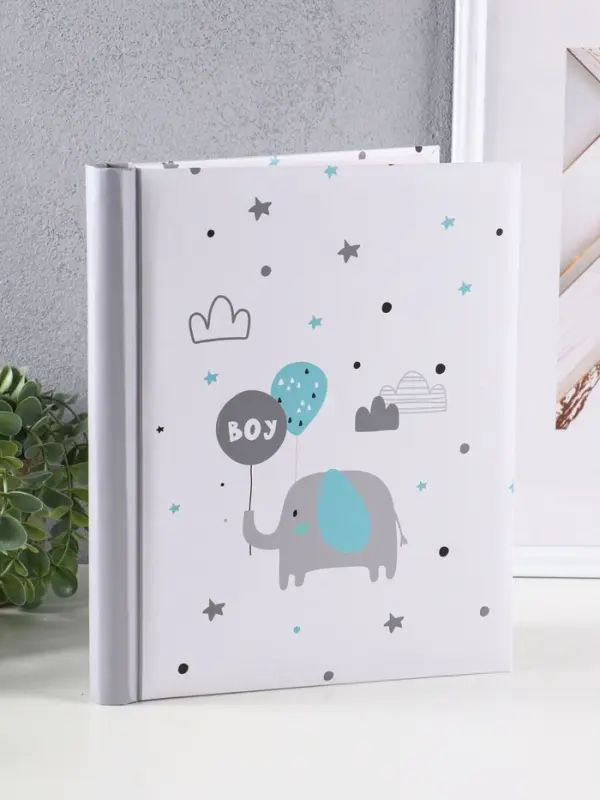 Фотоальбом Фотоальбом "Слоник" 10 "магнитных"листов 23X28см, пер-т внутр.спираль