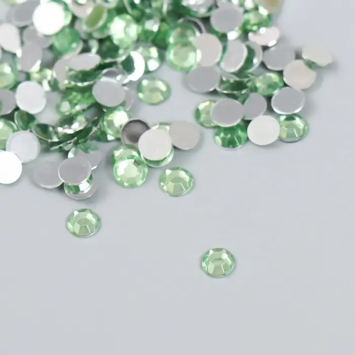 Декор для творчества в бутылочке Декор для творчества в бутылочке "Стразы. Светло-зелёный" набор 500 шт d=0,5 см 7х2х2 см