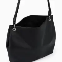 Сумка - мешок женская TEXTURA, на молнии, 36&times;10&times;28 см, чёрная