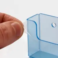 Подставка под визитки настенная 9.5&times;2&times;4.5 см, оргстекло 2 мм