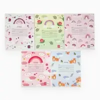 Тетрадь в клетку, 12 листов, А5, на скрепке, блок №1 &laquo;Милые животные&raquo; МИКС