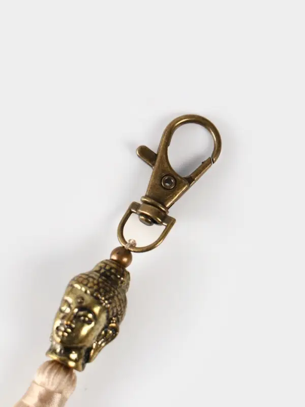 Брелок-кисточка Брелок-кисточка "Будда" 17 см, цв. бежевый, золотистый