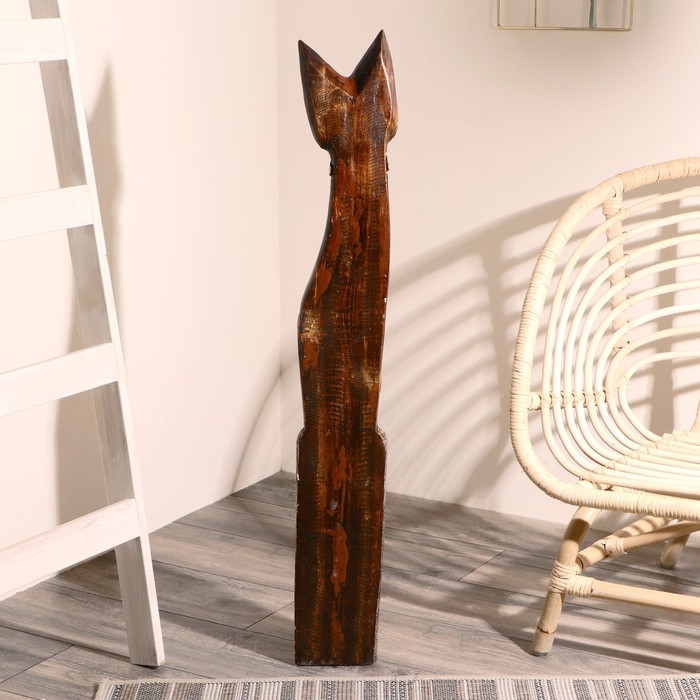 Сувенир дерево Сувенир дерево "Кошка в галстуке из мозаики" 100х16х7 см