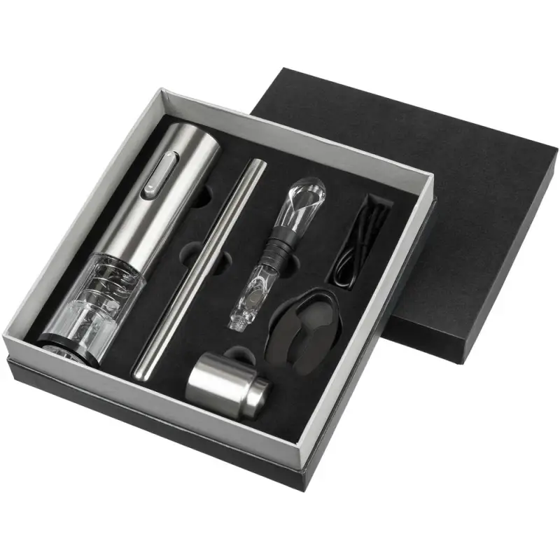 Винный набор Wine Diesel, серебристый Винный набор Wine Diesel, серебристый