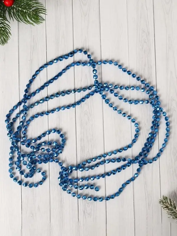 Бусы на ёлку &laquo;Шарики с гранями&raquo;, 2.7 метров, d=6 мм, МИКС