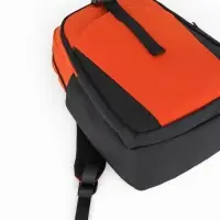 Рюкзак, 27*13*38,5 см, 2 отд 3н/карм, Комби, Водонепрон. дно, оранж/черн
