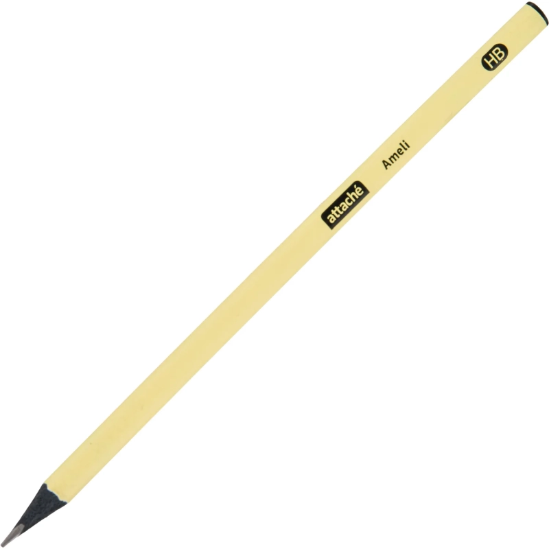 Карандаш чернографитный Attache Ameli HB б/ласт трехгр черн.дерево, в асс