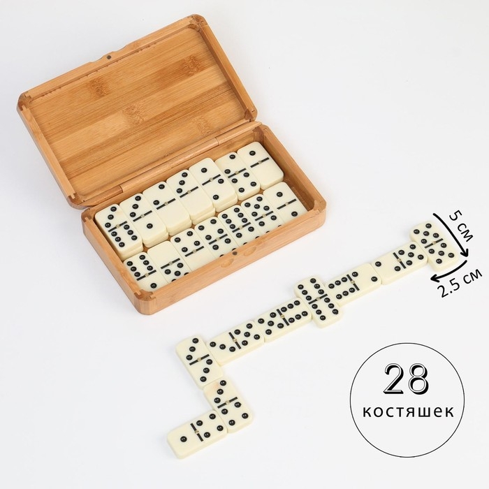Домино Домино "Астрога", 28 шт, костяшка 5 х 2.5 см, 12 х 20 см