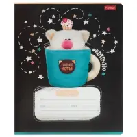 Тетрадь 18л кл Hatber "Кофейные коты", на скобе, скругл углы, 60-65г/м&sup2; 5В МИКС