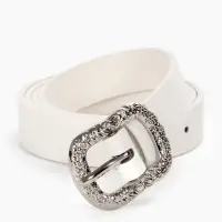 Ремень женский, металлическая пряжка, 2.3&times;105 см, белый
