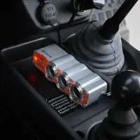 Прикуриватель-разветвитель 3 гнезда + USB (оранжевый)