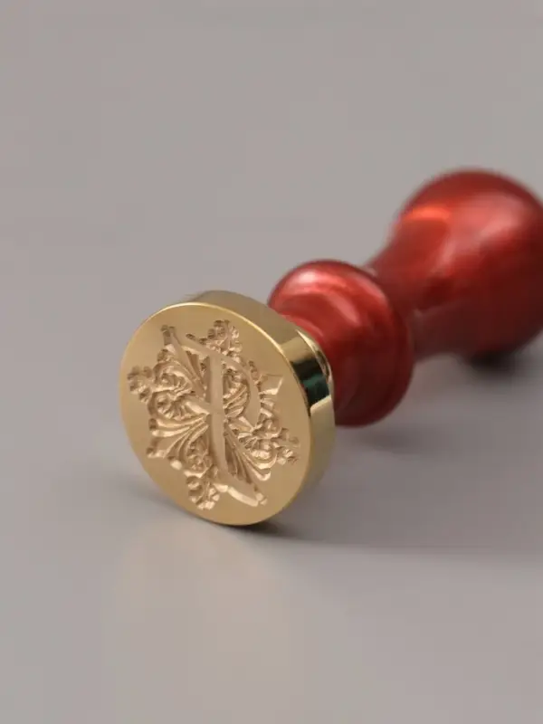 Печать для сургуча с пластиковой ручкой &laquo;Буква F на вензеле&raquo;, 2.5&times;2.5&times;6.3 см