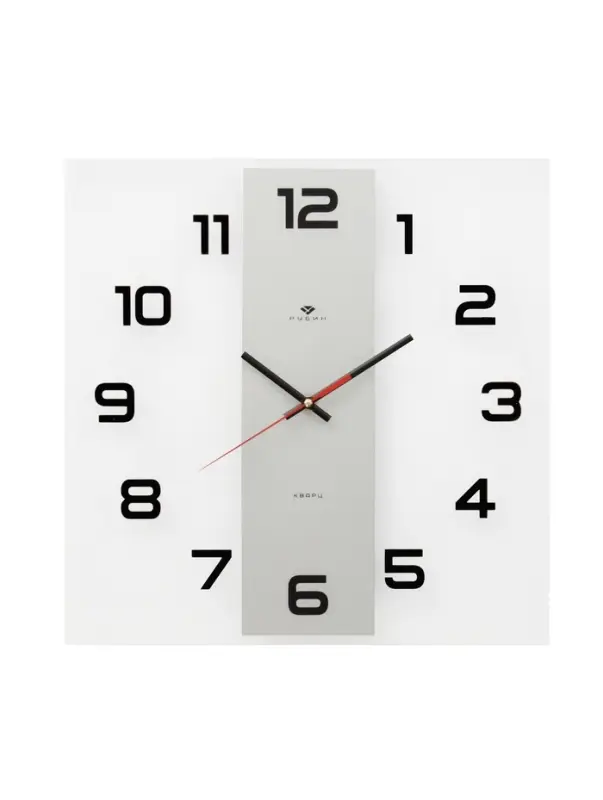 Часы настенные интерьерные &laquo;Полоса&raquo;, бесшумные, плавный ход, 35&times;35 см, стекло, от батарейки 1&times;АА