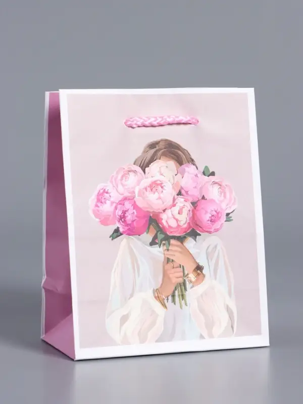 Пакет подарочный "Момент для себя" ламинированый 11,5 х 14,5 х 6,5 см