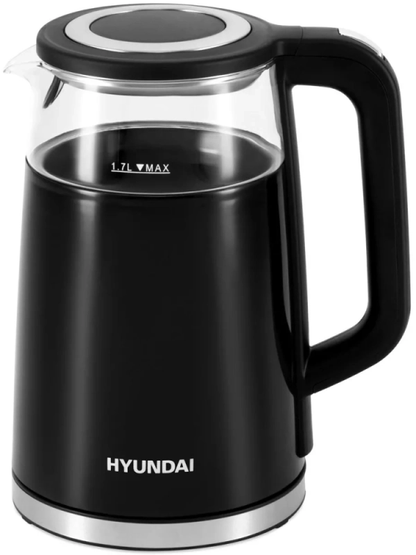 Чайник HYK-G6404 1.7л. 2200Вт черный