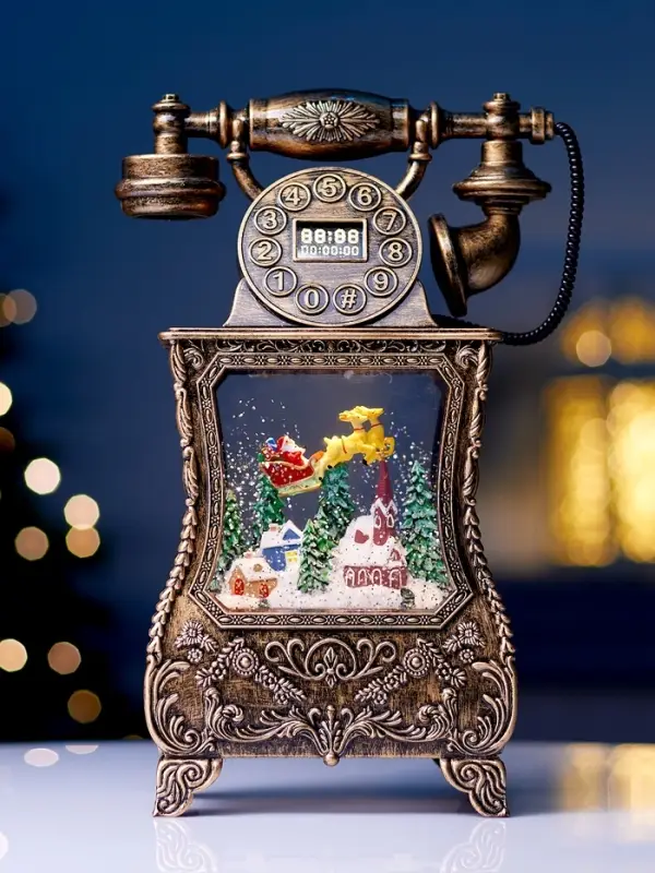 Фигура светодиодная  Фигура светодиодная "Телефон" 34х16х9 см, 3хААА (не в компл.), музыка, USB, Т/БЕЛЫЙ