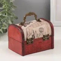 Шкатулка для украшений &laquo;Сундучок. Письма из далека&raquo;, дерево, 12&times;9&times;8.5 см