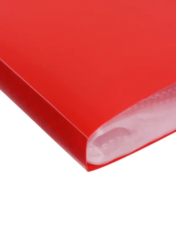 Папка с 40 вкладышами А4, 500 мкм, Calligrata, текстура &laquo;песок&raquo;, красная