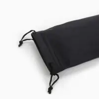 Чехол для очков на затяжке, плотность 230 г/м&sup2;, размер 9.2&times;0.5&times;17.5 см, чёрный