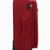Чемодан на колёсах TEXTURA, кодовый замок, текстильный, с увеличением, 47&times;30&times;78 см, 28", красный