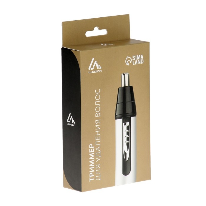 Триммер для волос Luazon LTRI-09, для носа/ушей, 2 насадки, АКБ, серый Триммер для волос Luazon LTRI-09, для носа/ушей, 2 насадки, АКБ, серый