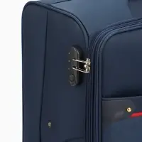 Чемодан на колёсах TEXTURA, кодовый замок, текстильный, с увеличением, 47&times;30&times;78 см, 28", синий