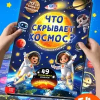 Книга - раскладушка с окошками &laquo;Что скрывает космос?&raquo;
