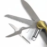 Нож многофункциональный 11 в 1, 15 см, клинок 60/2 мм, золотистый