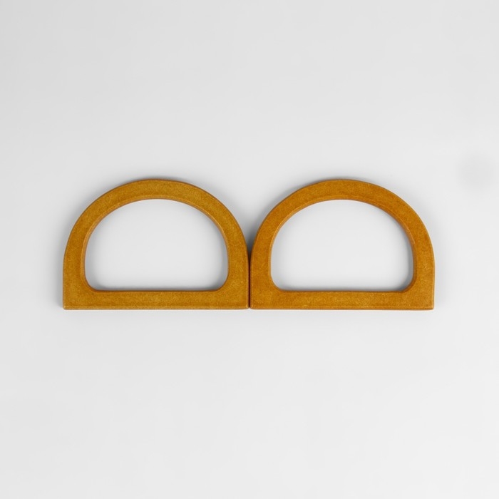 Ручки для сумки деревянные, 11,7 × 8,2 см, 2 шт, цвет коричневый Ручки для сумки деревянные, 11,7 × 8,2 см, 2 шт, цвет коричневый