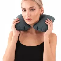 Подушка надувная для шеи, дорожная, 38&times;24 см, МИКС
